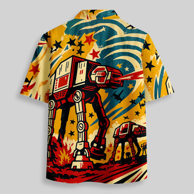 Graffiti ATAT Hawaii Button Up Pocket Shirt