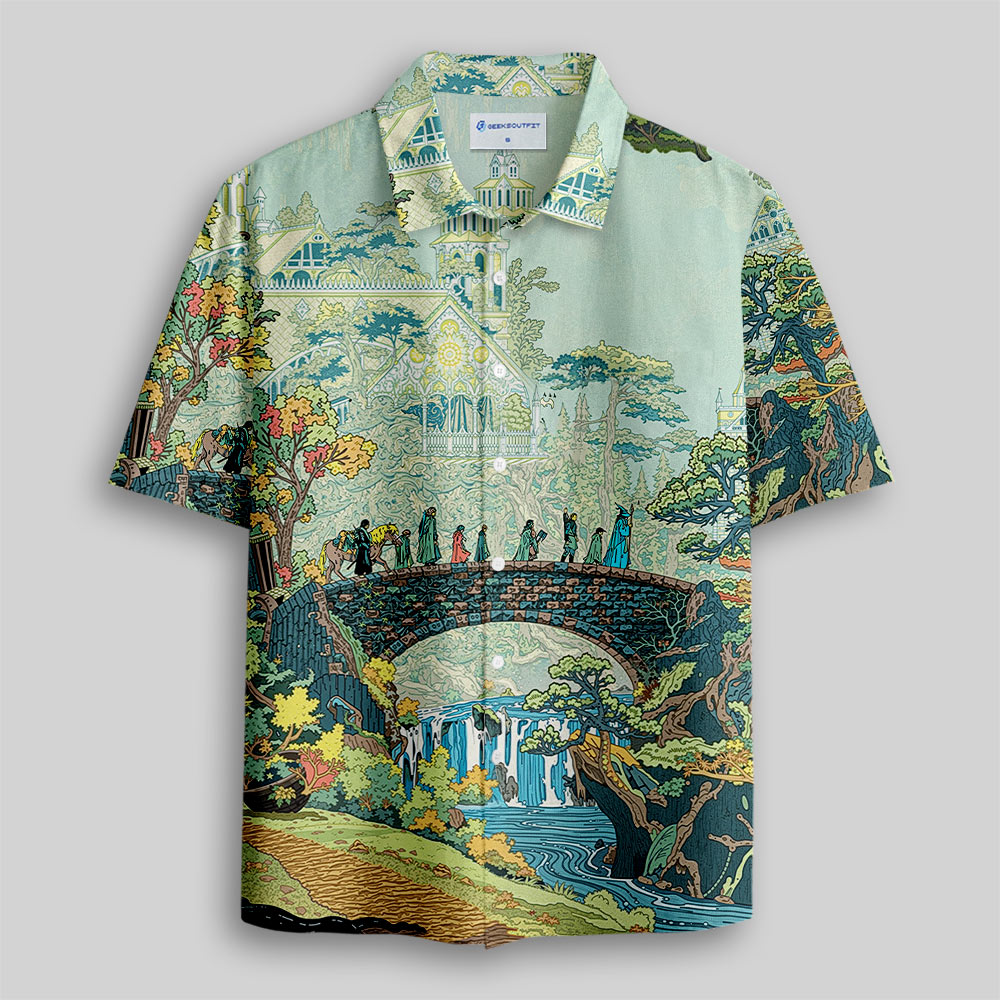 Hiking Club Scifi Button Up Pocket Shirt