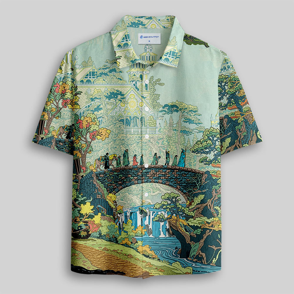 Hiking Club Scifi Button Up Pocket Shirt