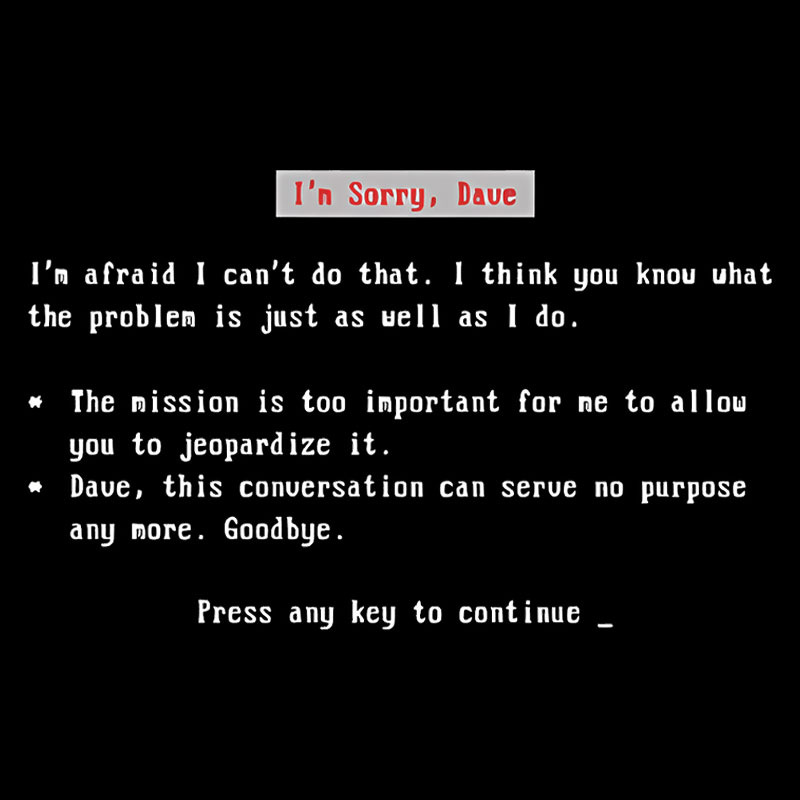 Blue Screen Of HAL Geek T-Shirt