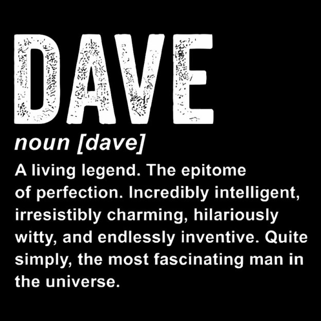 Dave Definition Funny Dave Geek T-Shirt