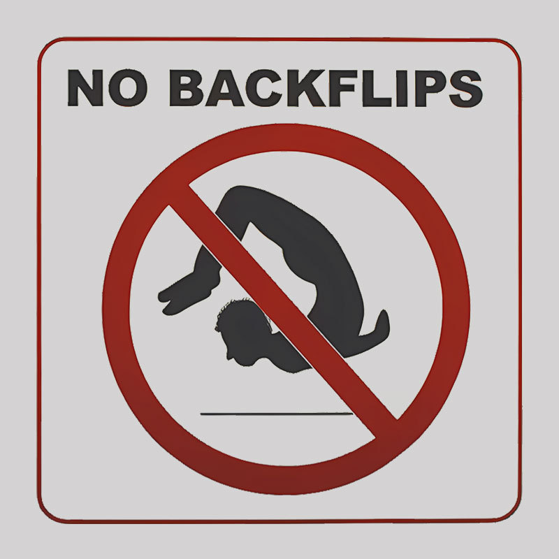 No Backflips Geek T-Shirt