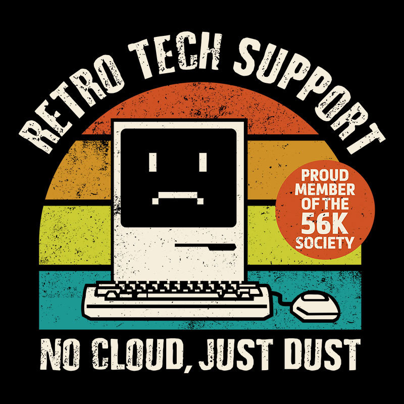 RETRO TECH SUPPORT Geek T-Shirt