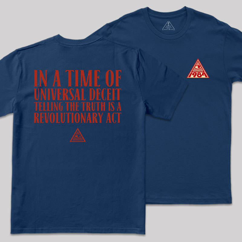 A Revolutionary Act Front and Back Printing Geek T-Shirt