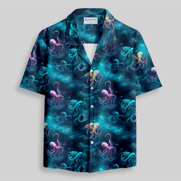 Uncharted Waters of Cthulhu Button Up Pocket Shirt