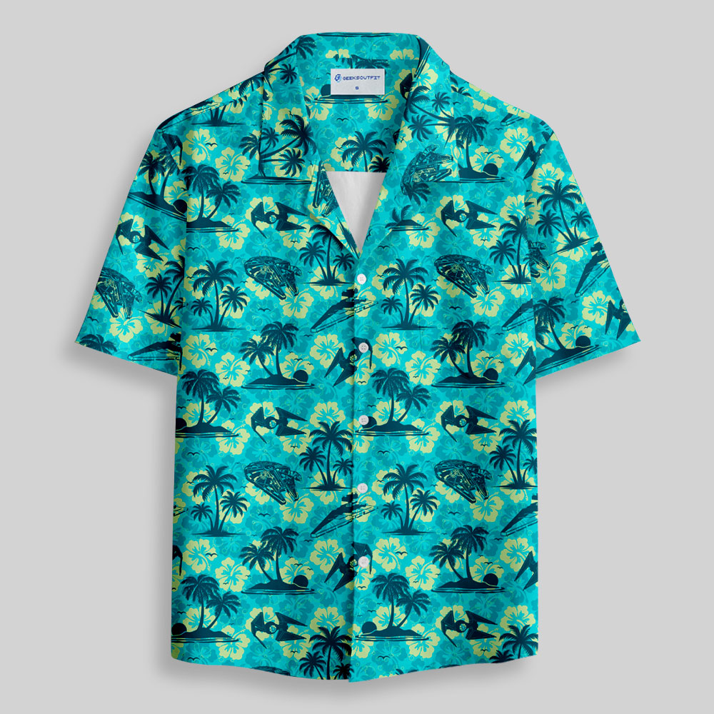 Aircraft Hawaii Green Button Up Pocket Shirt