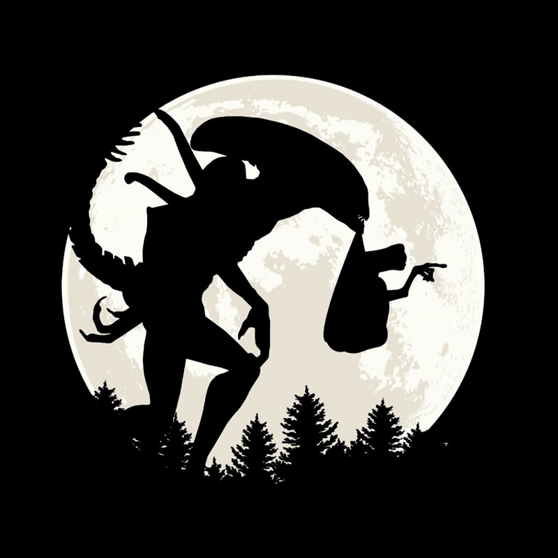 ET and Alien Geek T-Shirt