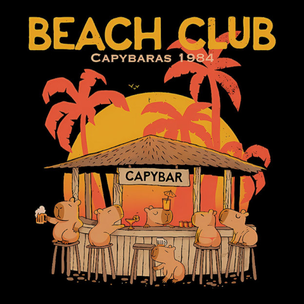 Capybara Beach Club Geek T-Shirt