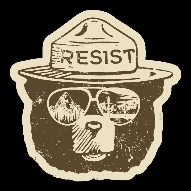 VINTAGE Alt National Park Service Resist Geek T-Shirt