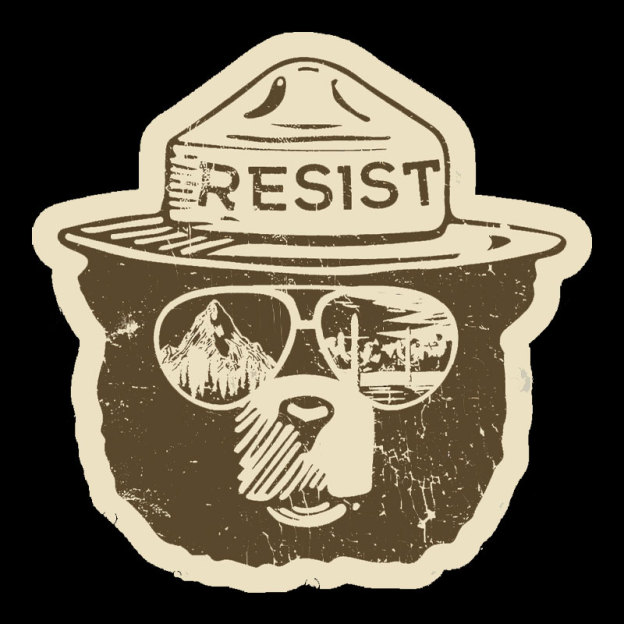 VINTAGE Alt National Park Service Resist Geek T-Shirt