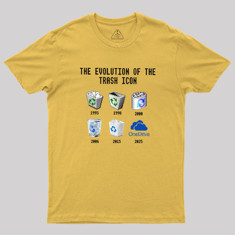 The Evolution of the Trash Icon Geek T-Shirt