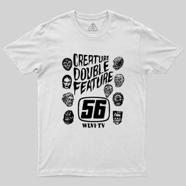 Creature Double Feature Classic Monsters Geek T-Shirt