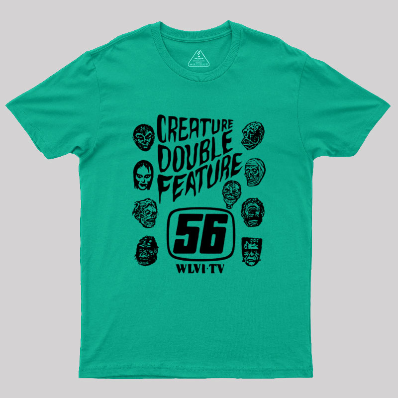 Creature Double Feature Classic Monsters Geek T-Shirt