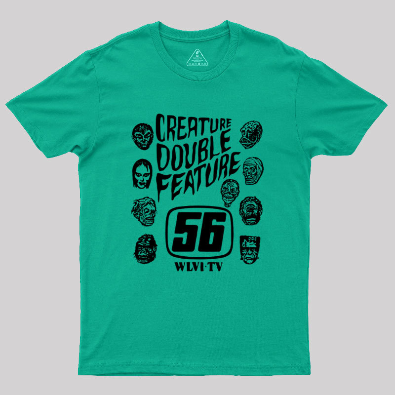 Creature Double Feature Classic Monsters Geek T-Shirt