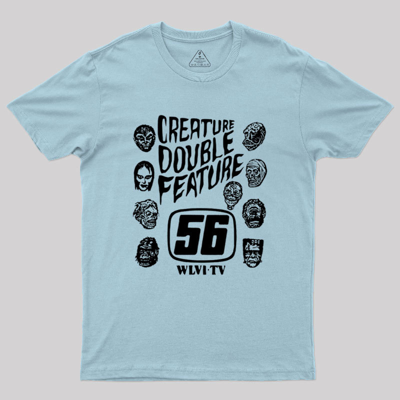 Creature Double Feature Classic Monsters Geek T-Shirt