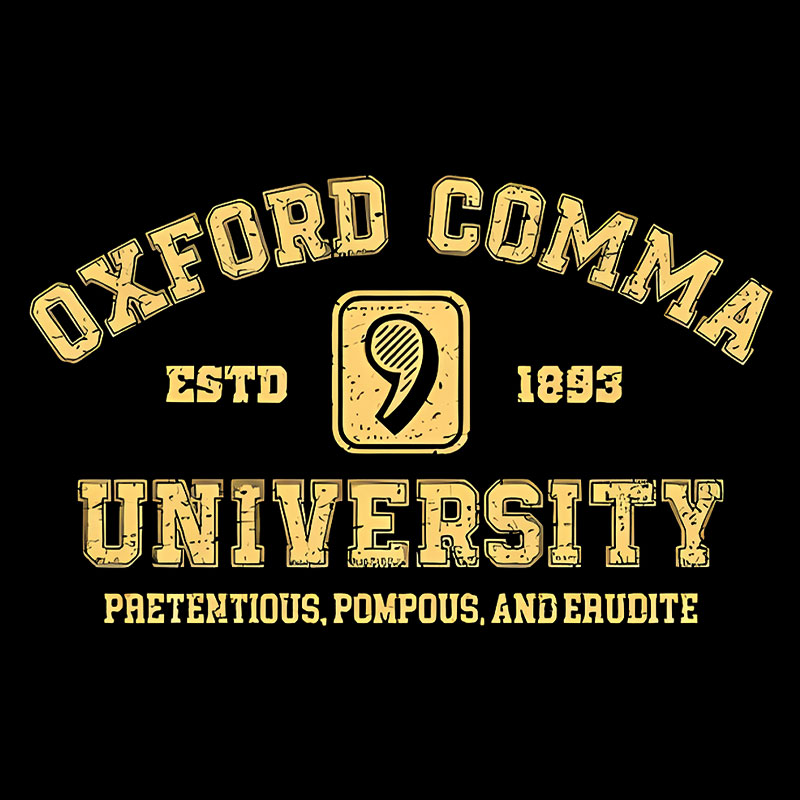 Oxford Comma University Geek T-Shirt