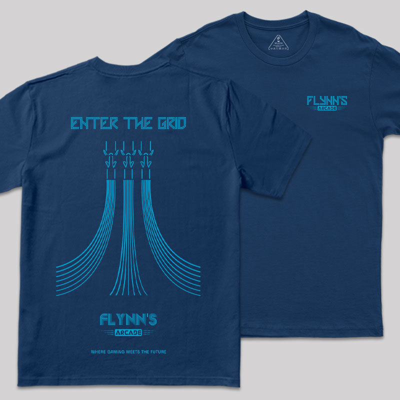 Enter The Grid Front and Back Printing Geek T-Shirt