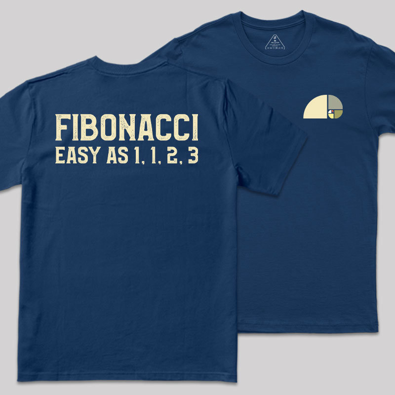 FIBONACCI Front and Back Printing Geek T-Shirt