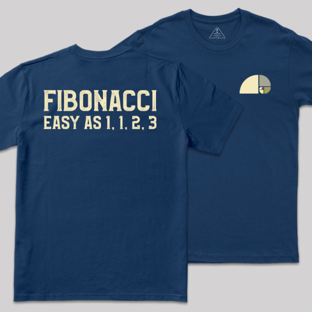 FIBONACCI Front and Back Printing Geek T-Shirt