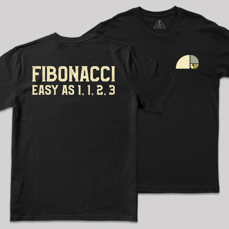 FIBONACCI Front and Back Printing Geek T-Shirt