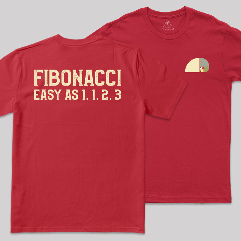 FIBONACCI Front and Back Printing Geek T-Shirt