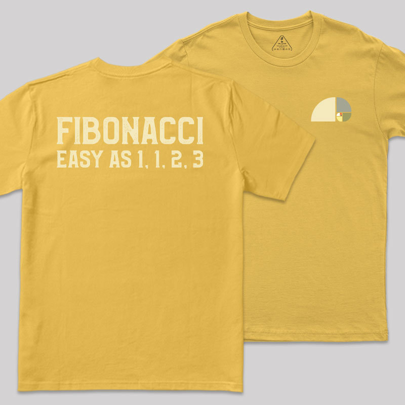 FIBONACCI Front and Back Printing Geek T-Shirt