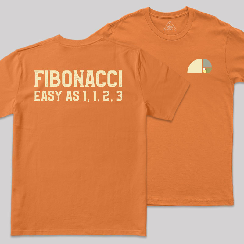 FIBONACCI Front and Back Printing Geek T-Shirt