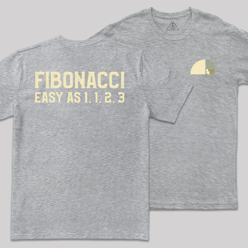 FIBONACCI Front and Back Printing Geek T-Shirt