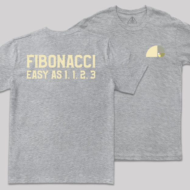 FIBONACCI Front and Back Printing Geek T-Shirt