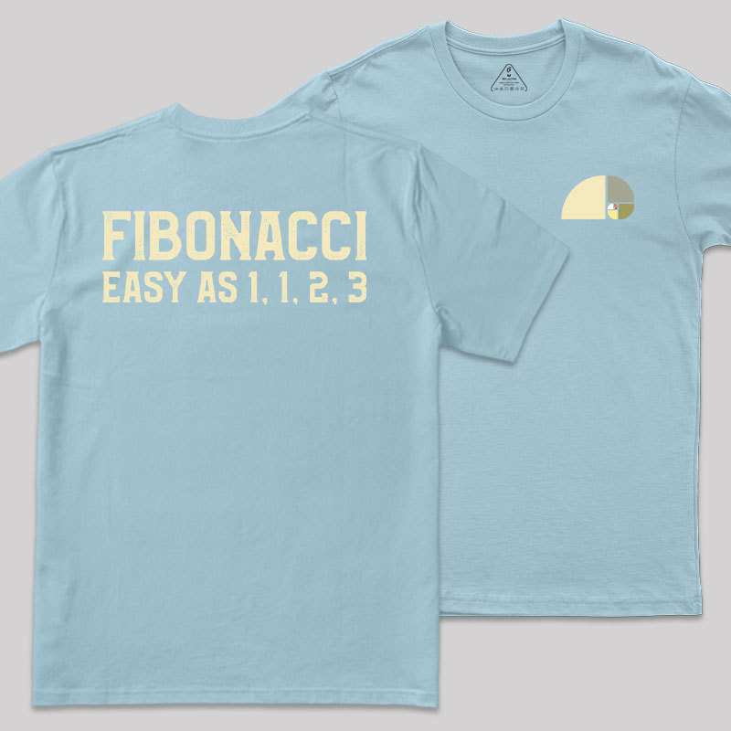 FIBONACCI Front and Back Printing Geek T-Shirt