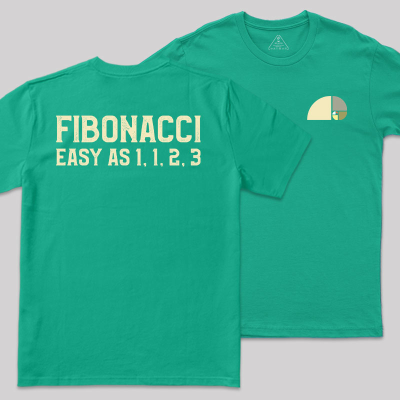 FIBONACCI Front and Back Printing Geek T-Shirt