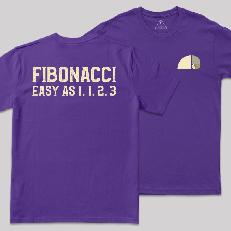 FIBONACCI Front and Back Printing Geek T-Shirt
