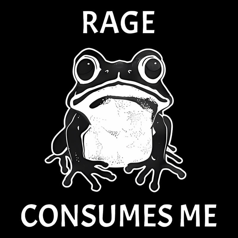 Rage Consumes Me Frog Geek T-Shirt