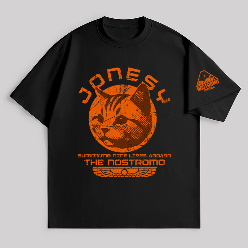 Jonesy Surviving Nine Lives Aboard The Nostromo Unisex Oversized T-shirt