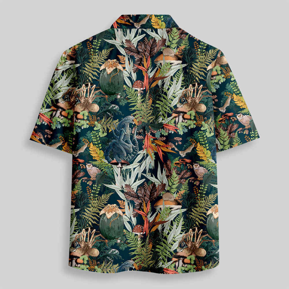 Jungle Alien Button Up Pocket Shirt