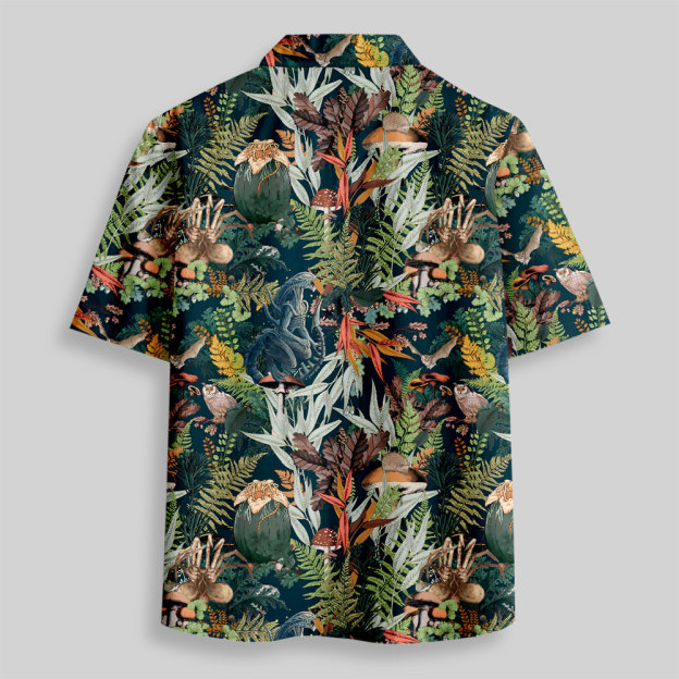 Jungle Alien Button Up Pocket Shirt