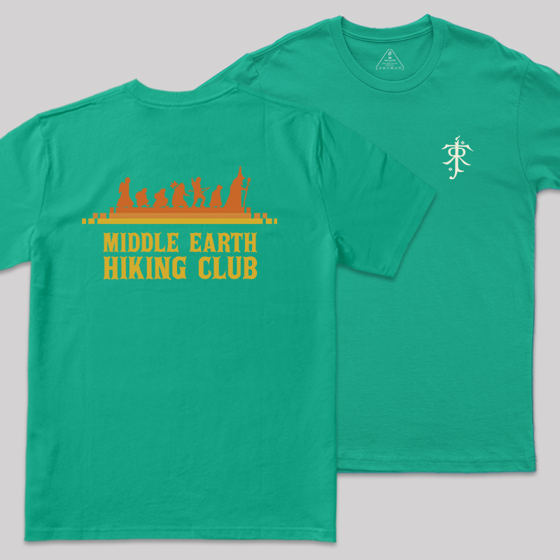 Middle Earth Hiking Club Front and Back Printing Geek T-Shirt