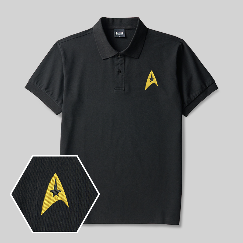 Boldly Go Geek Embroidered Polo Shirts