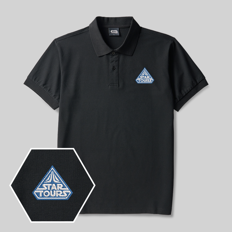 Star Tours Geek Embroidered Polo Shirts