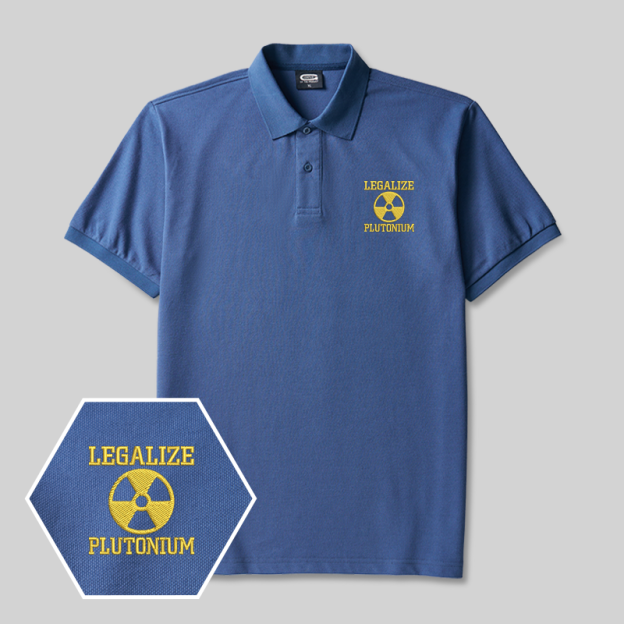 Legalize Plutonium Geek Embroidered Polo Shirts