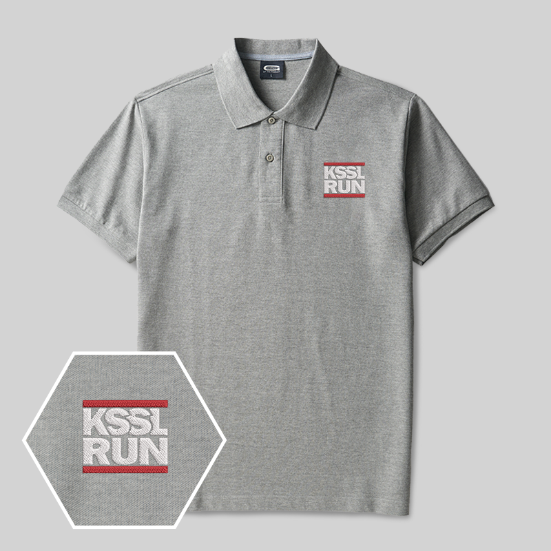 KSSL RUN Geek Embroidered Polo Shirts