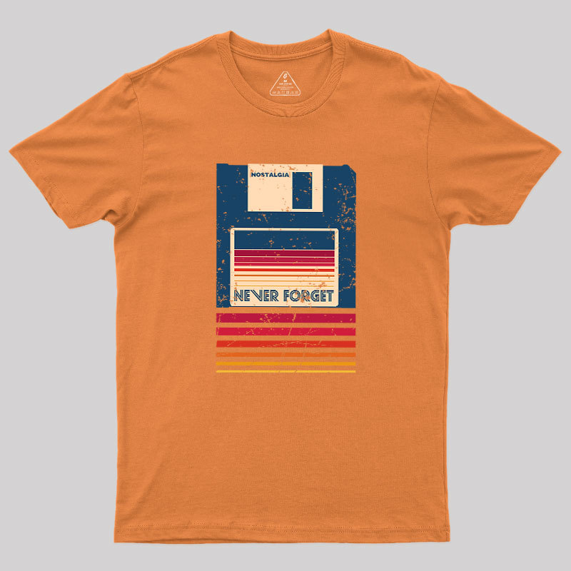 Never Forget Floppy Disk Geek T-Shirt