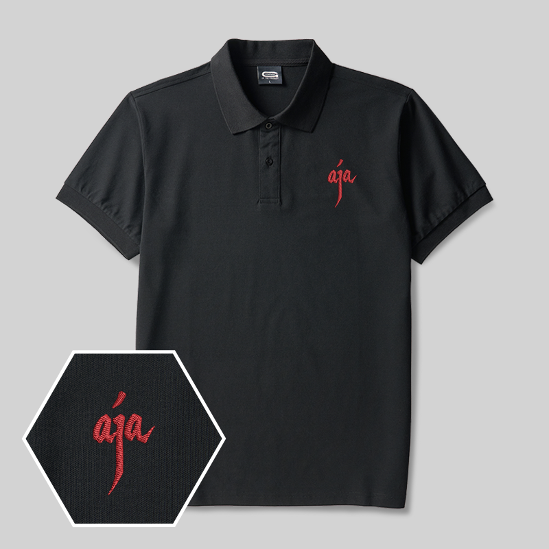 Aja Geek Embroidered Polo Shirts