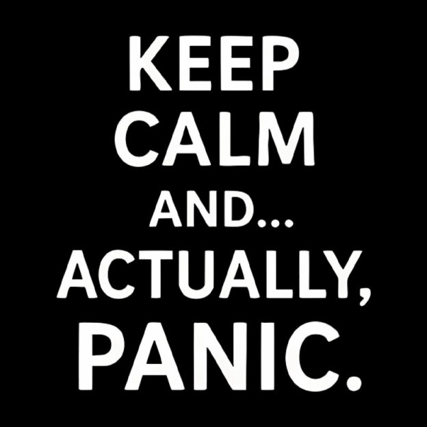 Keep Calm And..... Actually, Panic Geek T-Shirt