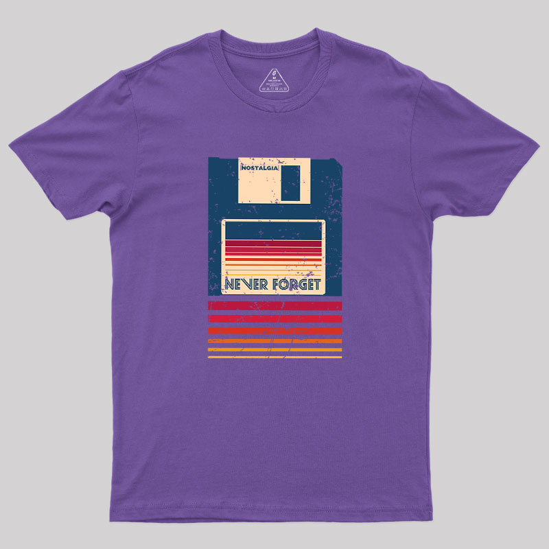 Never Forget Floppy Disk Geek T-Shirt