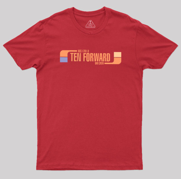 Ten Forward Bar Crew NCC 1701-D Geek T-Shirt
