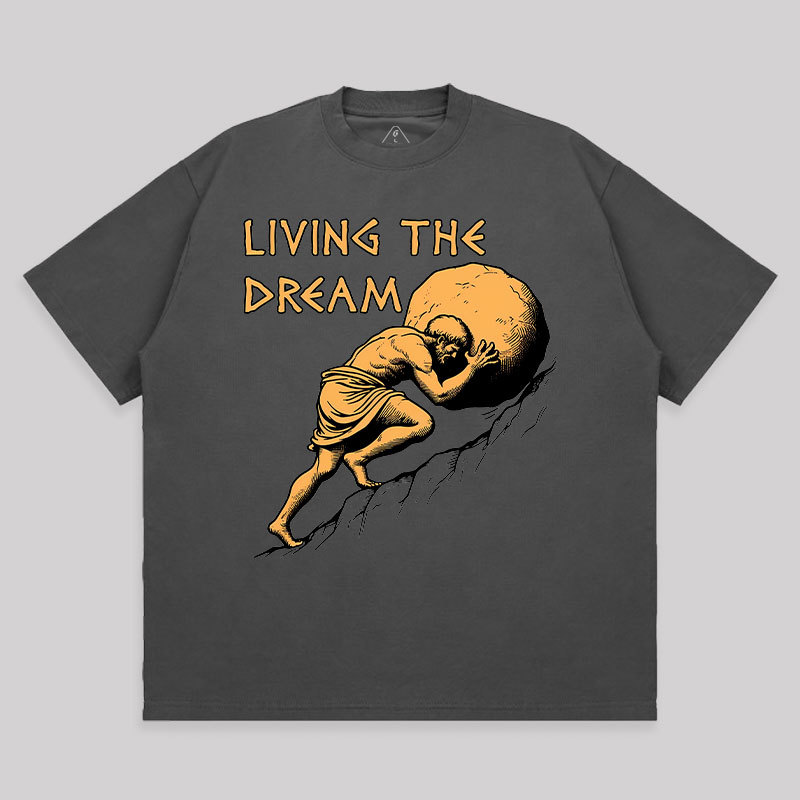 Living The Dream Geek Unisex Oversized T-shirt for Sale online