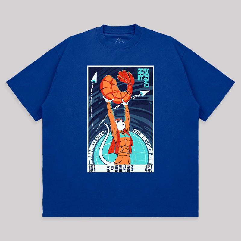In Shrimp We Trust Unisex Oversized T-shirt