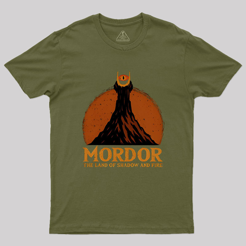 Mordor The Land Of Shadow And Fire Geek T-Shirt