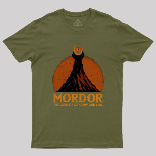 Mordor The Land Of Shadow And Fire Geek T-Shirt